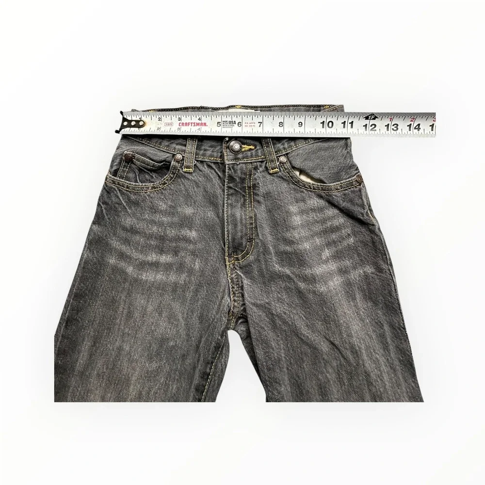 OshKosh Jeans Kids‎ Size 6 Black Faded Regular Fit Distressed Straight Leg Denim